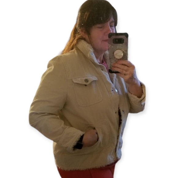 Vintage super boho fairycore raw edge fringed corduroy light jacket sz 1X - Picture 4 of 11